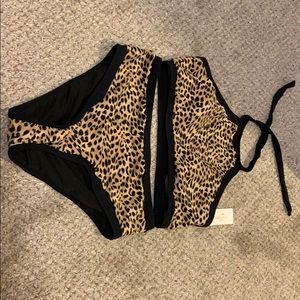 Leopard swim suit-NEW with tags